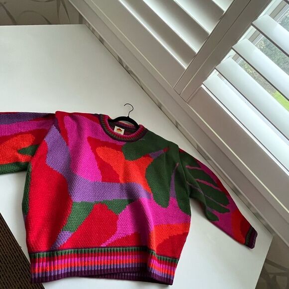 Abstract Multicolor Sweater Size S - Picture 4 of 7